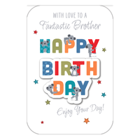 6pk Cards C75 Birthday Brother - Tiger Feet Ireland