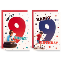 12pk Cards C50 Birthday Age 9 - Tiger Feet Ireland
