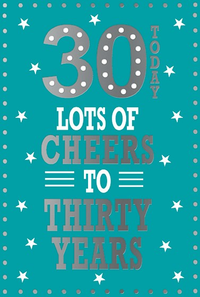 6pk Cards C50 Birthday Age 30 - Tiger Feet Ireland