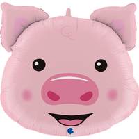 Foil Balloon 24" Supershape Pig Head - Tiger Feet Ireland