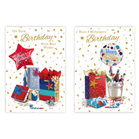 12pk Cards C50 Birthday Open - Tiger Feet Ireland