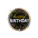 Happy Birthday Metallic Party 18" Foil Balloon - Tiger Feet Ireland