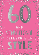 6pk Cards C50 Birthday Age 60 - Tiger Feet Ireland