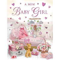 6pk Cards C50 Birth Girl - Tiger Feet Ireland