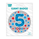 6pk Big Badges Birthday Age 5 - Tiger Feet Ireland