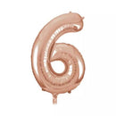 Foil Balloons 34" Big Numbers Rose Gold - Tiger Feet Ireland