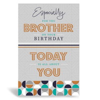 6pk Cards C75 Birthday Brother - Tiger Feet Ireland