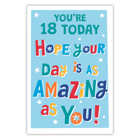 6pk Cards C75 Birthday Age 18 - Tiger Feet Ireland