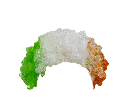 St Patrick's Irish Afro Tricolour Wig