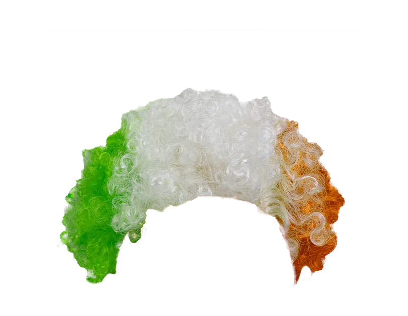 Afro Wig Irish Tricolour - Tiger Feet Ireland