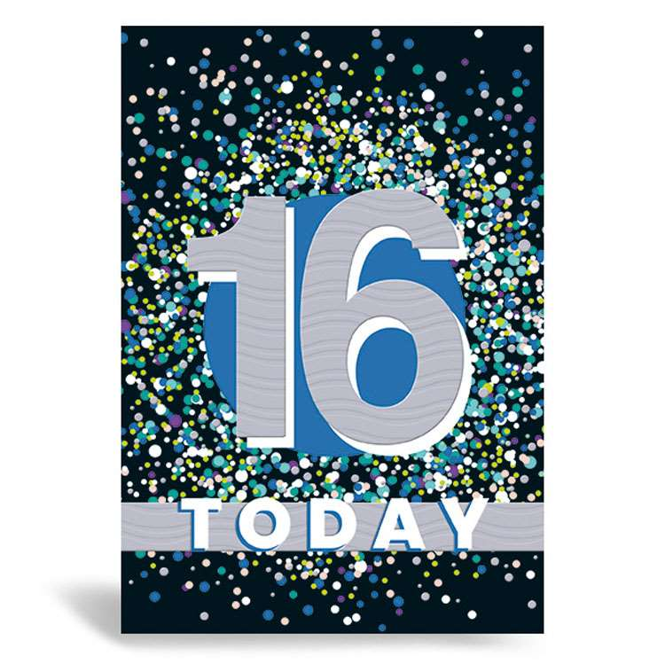 6pk Cards C50 Birthday Age 16 - Tiger Feet Ireland
