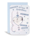 6pk Cards C75 Christening Grandson - Tiger Feet Ireland
