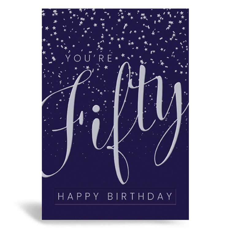 6pk Cards C50 Birthday Age 50 - Tiger Feet Ireland