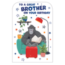 6pk Cards C75 Birthday Brother - Tiger Feet Ireland