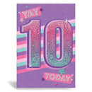 6pk Cards C50 Birthday Age 10 - Tiger Feet Ireland