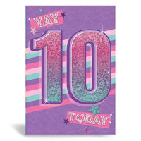 6pk Cards C50 Birthday Age 10 - Tiger Feet Ireland