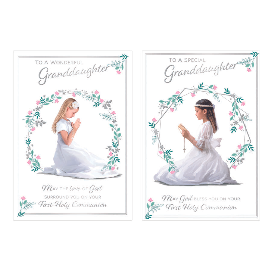 12pk Cards C50 Communion Granddaughter - Tiger Feet Ireland