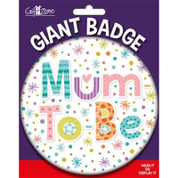 6pk Big Badges Mum-To-Be - Tiger Feet Ireland
