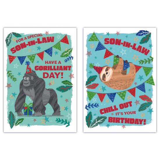 Poppyhill 12 Pack Cards C50 Birthday Son-In-Law
