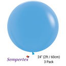 3ct Latex Balloon 24in Blue Sempertex - Tiger Feet Ireland