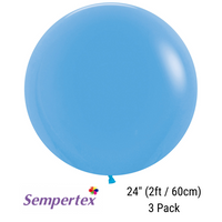 3ct Latex Balloon 24in Blue Sempertex - Tiger Feet Ireland
