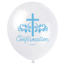 8pk Latex Balloon 12" Cross Communion White & Pink - Tiger Feet Ireland