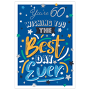 6pk Cards C50 Birthday Age 60 - Tiger Feet Ireland