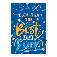 6pk Cards C50 Birthday Age 60 - Tiger Feet Ireland