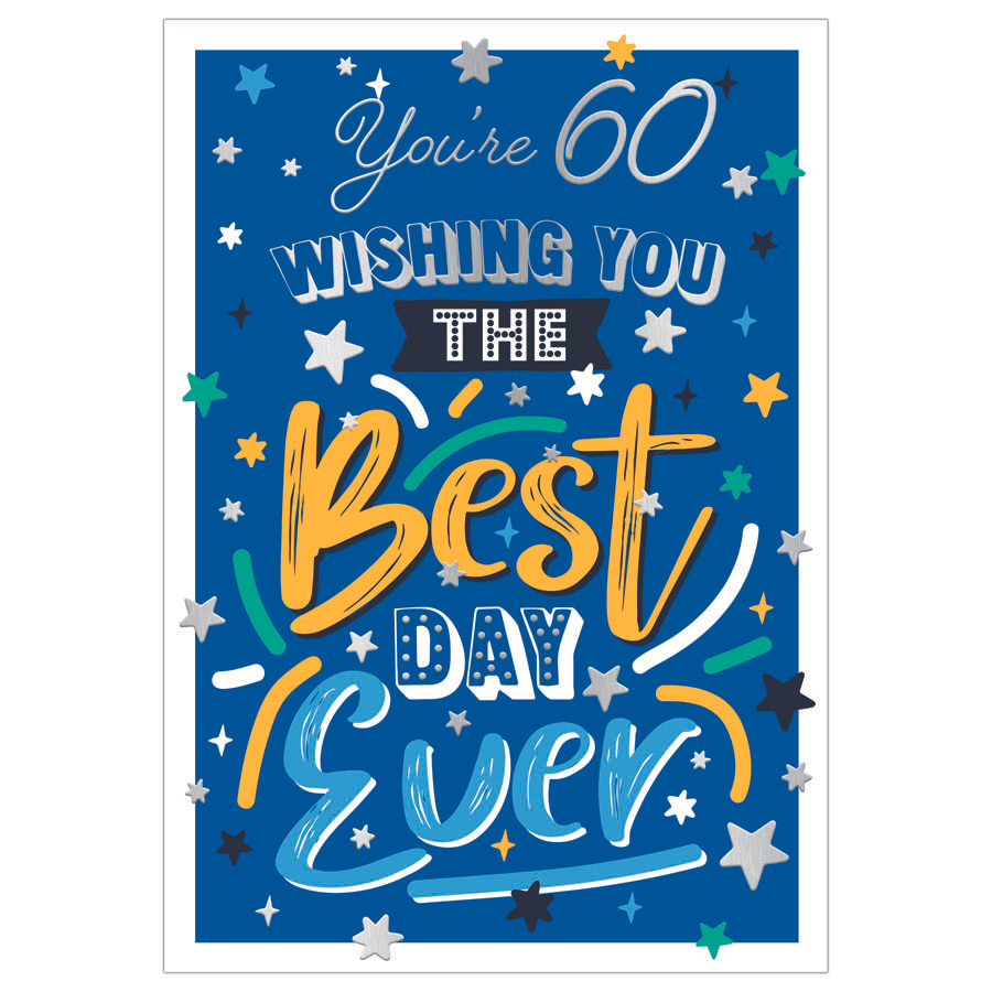 6pk Cards C50 Birthday Age 60 - Tiger Feet Ireland