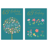 12pk Cards C50 Birthday Age 65 - Tiger Feet Ireland