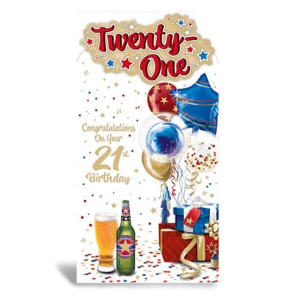6pk Cards C55 Birthday Age 21 - Tiger Feet Ireland