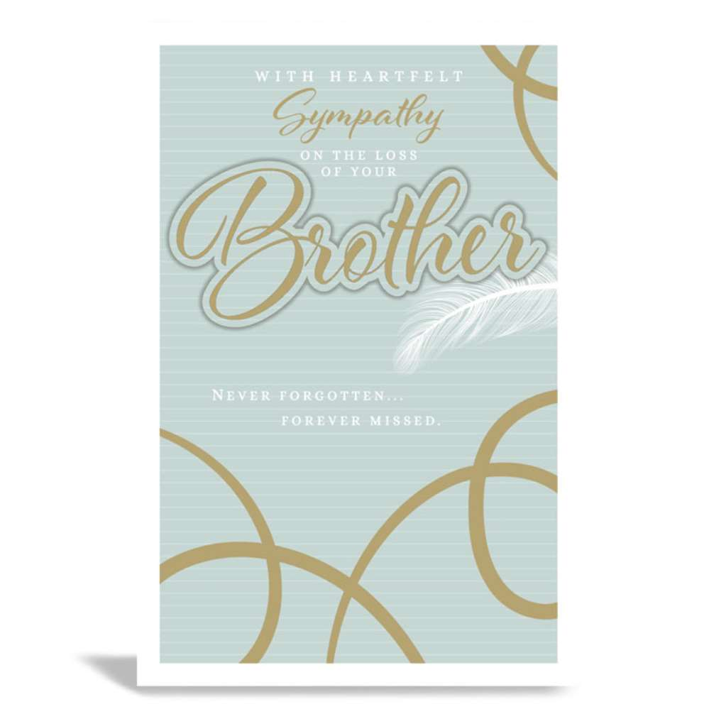 6pk Cards C75 Sympathy Loss Of Brother - Tiger Feet Ireland