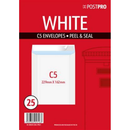 25pk Envelopes C5 162x229mm Peal&Seal White - Tiger Feet Ireland