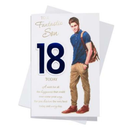 6pk Cards C75 Birthday Age 18 Son - Tiger Feet Ireland