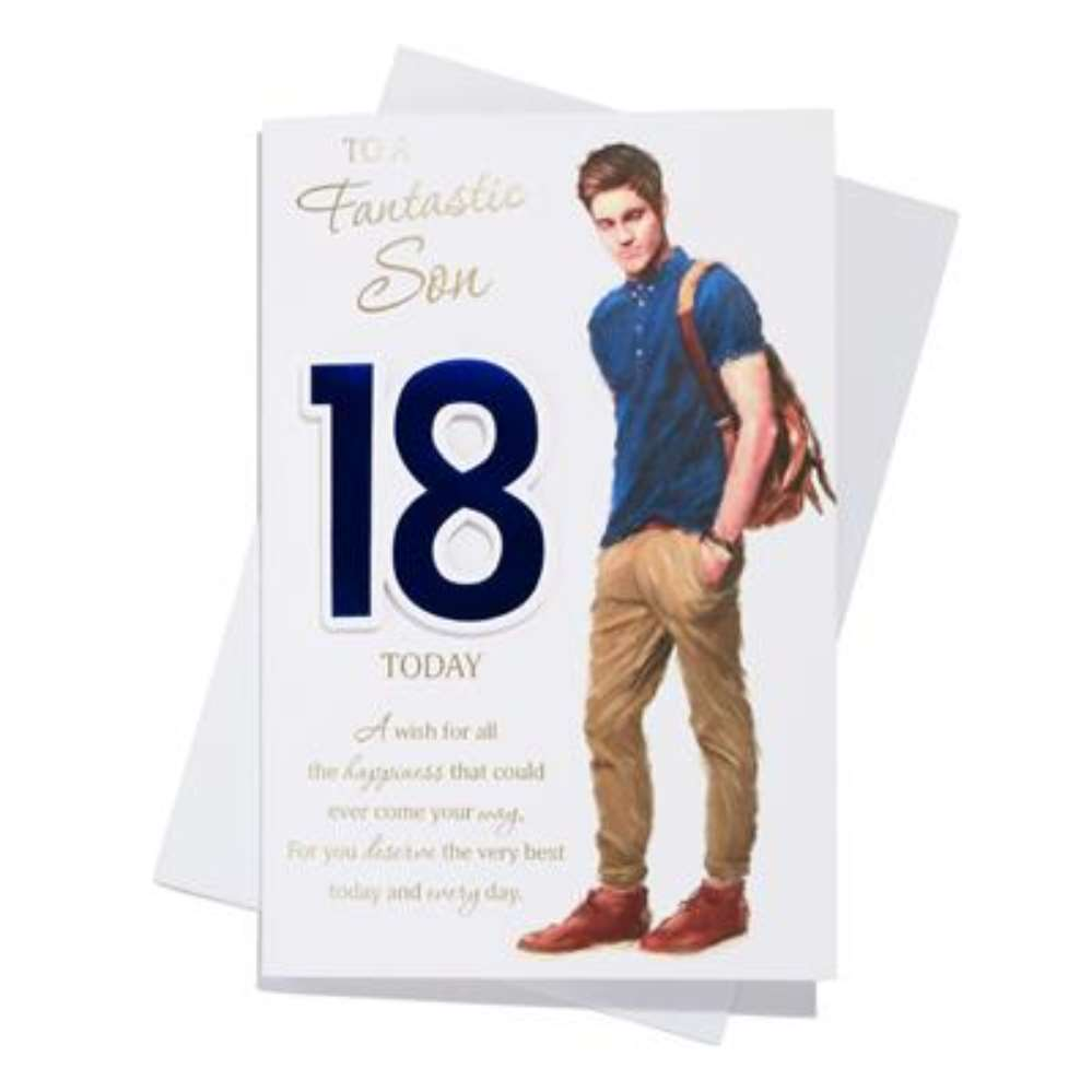 6pk Cards C75 Birthday Age 18 Son - Tiger Feet Ireland