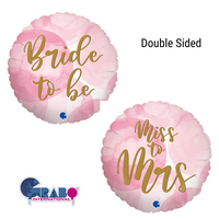 Foil Balloon 18" Round Bride To Be - Tiger Feet Ireland