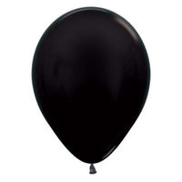 50ct Latex Balloon 12in Met Black Sempertex - Tiger Feet Ireland