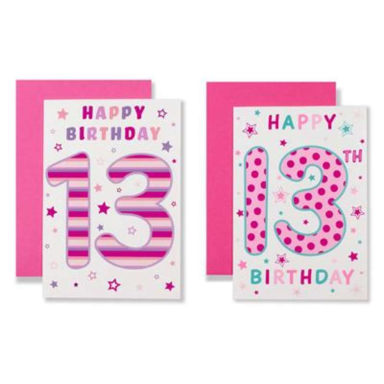 Poppyhill C50 Birthday Age 13 12pk