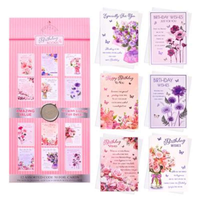 144pk (12x12) 12Pk Floral Cards C50 Birthday - Tiger Feet Ireland