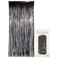 Foil Door Curtain Metallic Black 90cm x 2.4m - Tiger Feet Ireland