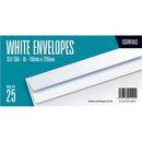 25pk Envelopes DL 110x220mm Self Seal 80gsm White - Tiger Feet Ireland