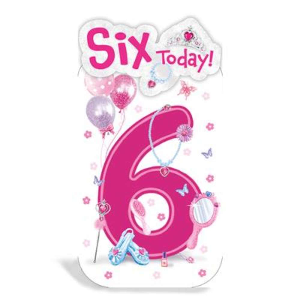 6pk Cards C55 Birthday Age 6 - Tiger Feet Ireland
