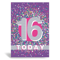 6pk Cards C50 Birthday Age 16 - Tiger Feet Ireland