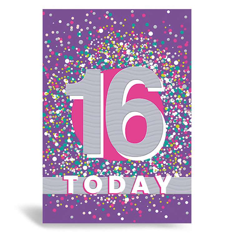 6pk Cards C50 Birthday Age 16 - Tiger Feet Ireland
