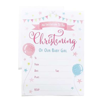 10 x 20pk Sheet Invite Christening Open - Tiger Feet Ireland