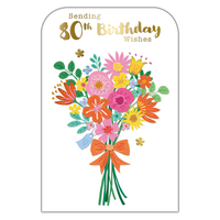 6pk Cards C75 Birthday Age 80 - Tiger Feet Ireland