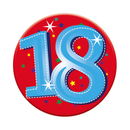 6pk Small Badges Birthday Age 18 - Tiger Feet Ireland