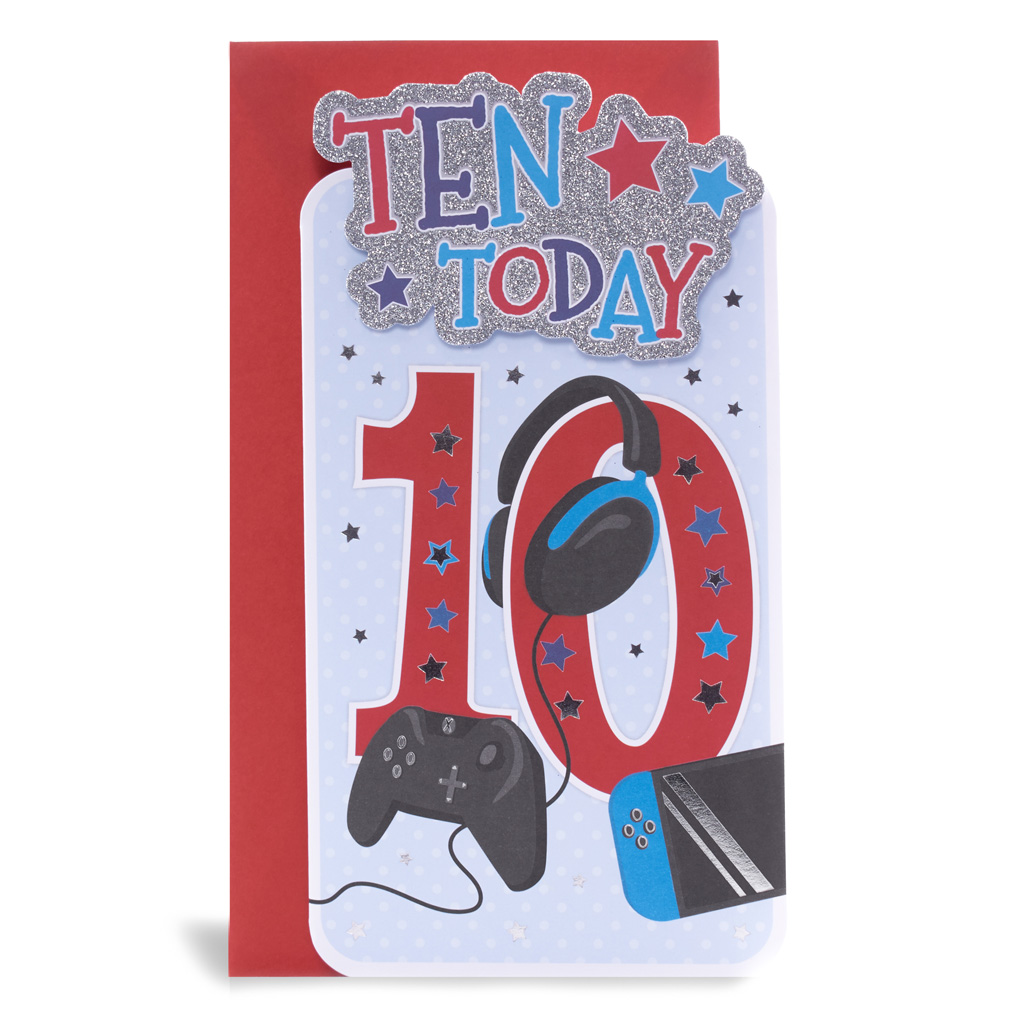 6pk Cards C55 Birthday Age 10 - Tiger Feet Ireland