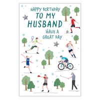 6pk Cards C75 Birthday Husband - Tiger Feet Ireland