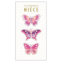 6pk Cards C55 Birthday Niece - Tiger Feet Ireland